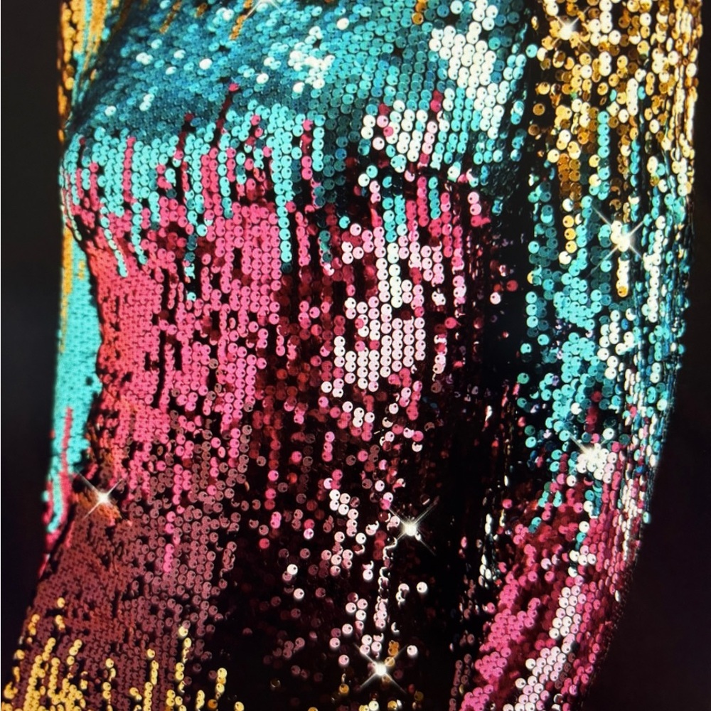 SHEIN Black Polyester Fabric